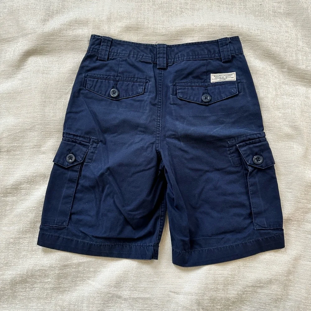 Boys Ralph Lauren Navy Cargo Shorts